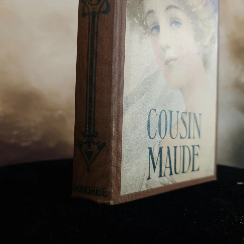 Cousin Maude Antique Book W Beautiful Lady Cover Antiquarian Novel Mary J Holmes